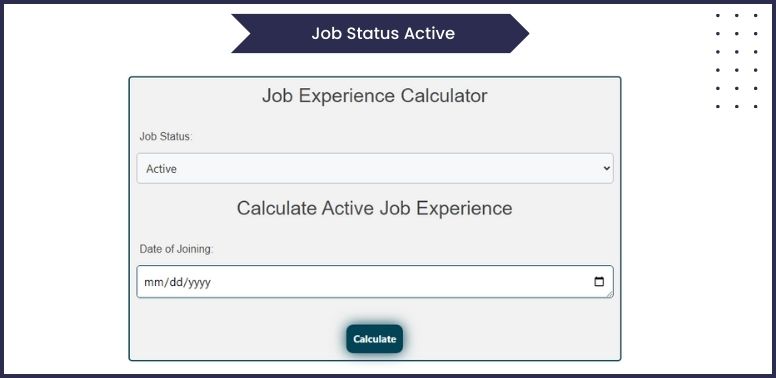 Active Job Experience Calculator
