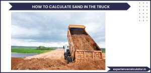 how to calculate sand in the truck